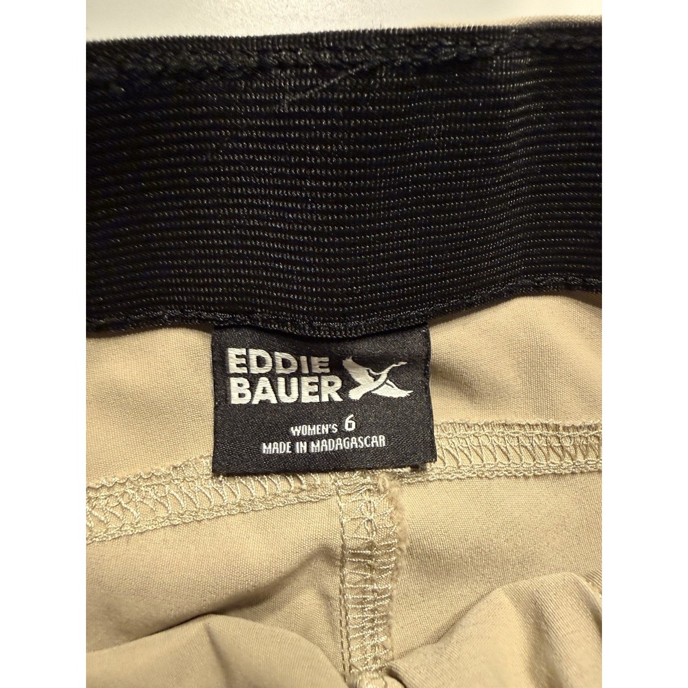 Eddier Bauer Tan Nylon Ankle Length Outdoor Hiking Pants Women's 12 - Picture 6 of 12